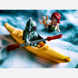 Boba Fett & Ariel (Framed Print)